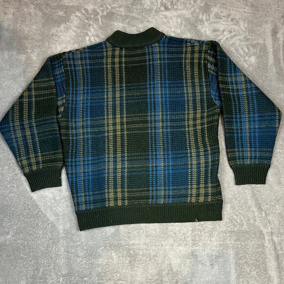 VTG Timberland Weathergear Sweater 100% Wool Mens XL Green Pullover Grandfather - Picture 7 of 10